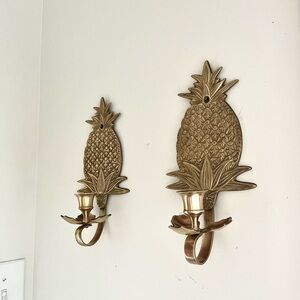 Pineapple Brass wall sconces set of 2
